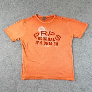 PRPS Original JPN DNM CO Orange Graphic T-Shirt Sumo Design Men's Size L VTG NWT
